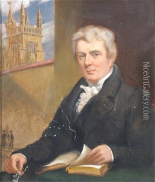 Portrait Of The Rev. Dr Henry Dyson Gabell, Headmaster Of Winchester College Oil Painting - George Hayter