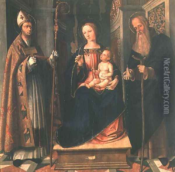 Madonna and Child with Saints Oil Painting - Galeazzo Campi