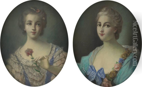 Portraits Presumes Des Filles Oil Painting - Victorine Leblanc