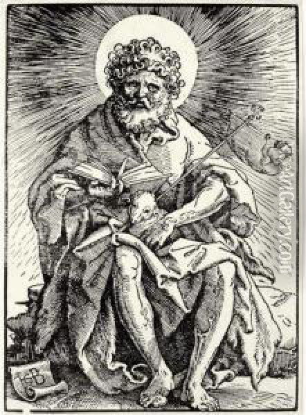 St. John The Baptist Holding The Lamb (bartsch 31; Hollstein 114; Mende 71) Oil Painting - Hans Baldung Grien