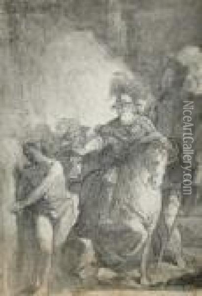 A Ruler On Horseback Oil Painting - Jacopo Robusti, II Tintoretto