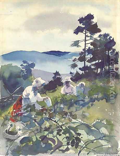 Berry Picking Oil Painting - Henriette Wyeth