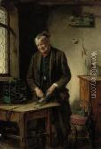 The Batchelor's Home Oil Painting - Hermann Kern