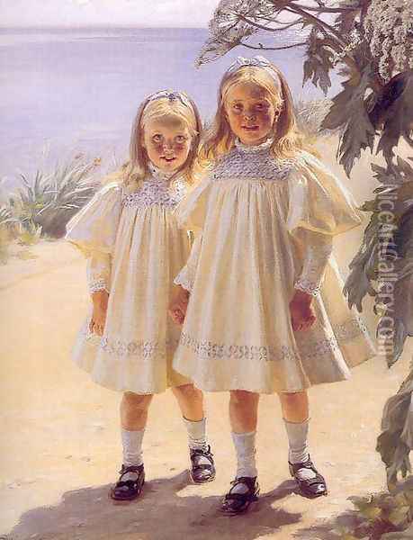 Hermanas Bentzon Oil Painting - Peder Severin Kroyer