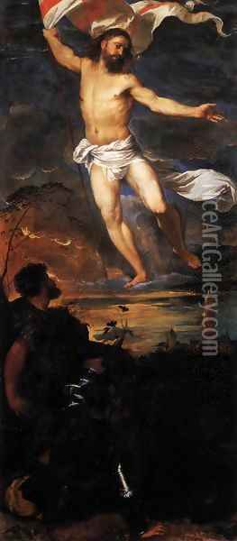 Polyptych of the Resurrection Resurrection Oil Painting - Tiziano Vecellio (Titian)