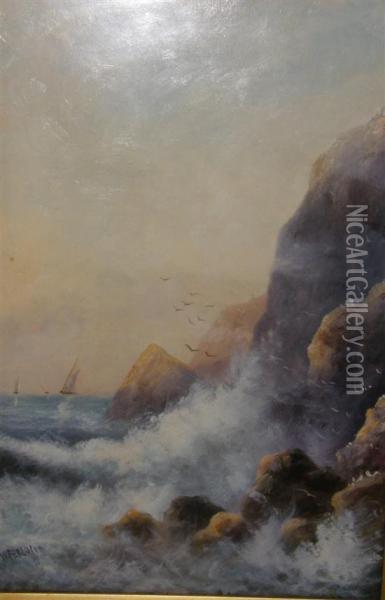 With Rocks Oil Painting - William J. Ferguson