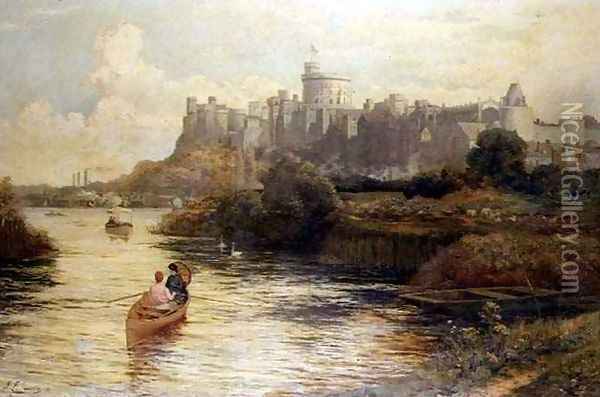 Boating by Windsor Castle Oil Painting - John Emmanuel Jacobs