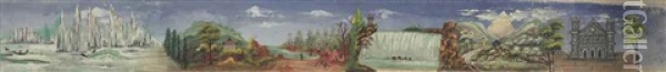 Section Five, Around The World In 80 Feet, Circa 1885 Oil Painting - Erastus Salisbury Field