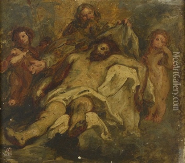 La Sainte Trinites Oil Painting - Pierre Andrieu