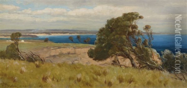 Blue Bay, Kilcunda Oil Painting - John Mather
