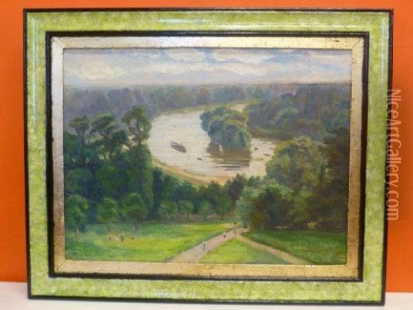 Paysage Anime Oil Painting - Modeste Jean Lhomme
