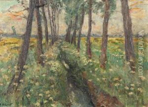 Landscape With Trees Oil Painting - Alois De Laet