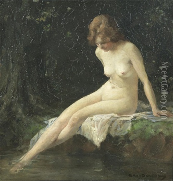 A Woodland Nymph Oil Painting - Allan Douglas Davidson