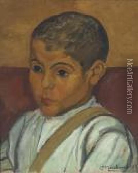 Un Jeune Fils Oil Painting - Jean Hippolyte Marchand