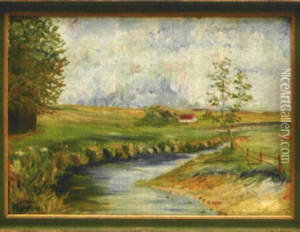 Dachauer Landschaft Oil Painting - Carl Kuestner