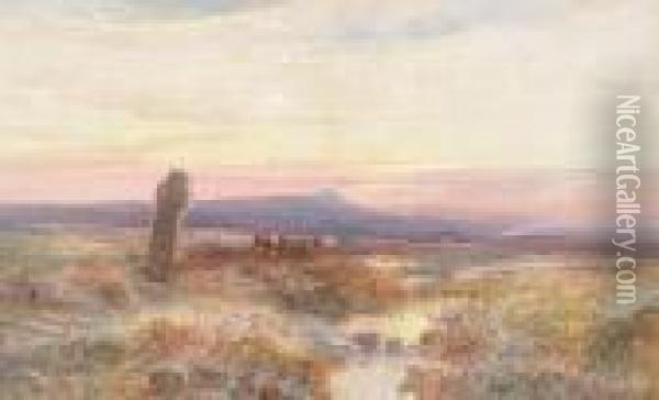 View Of Dartmoor Oil Painting - William Widgery