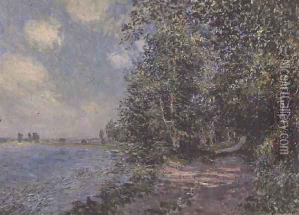 Veneux, August Afternoon, 1881 Oil Painting - Alfred Sisley