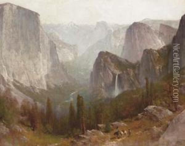 A View Of Yosemite Oil Painting - Thomas Hill