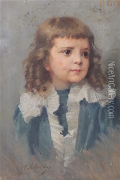 Rene - Portrait D'enfant Oil Painting - Timoleon Marie Lobrichon