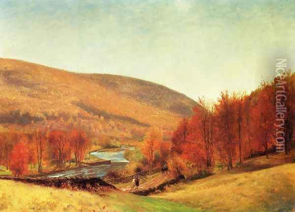 Autumn Landscape, Vermont Oil Painting - Thomas Worthington Whittredge