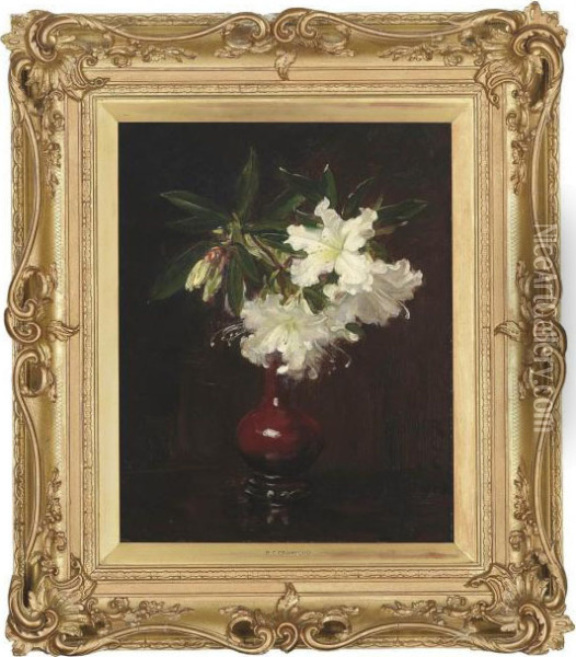 Lilies Oil Painting - Robert Crawford