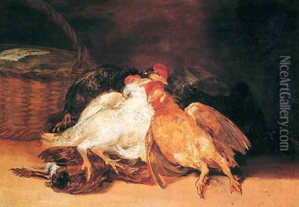 Dead Birds Oil Painting - Francisco De Goya y Lucientes