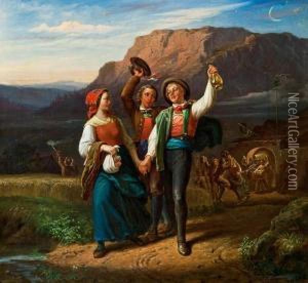 Frohliches Bauernfest Oil Painting - Leopold Till