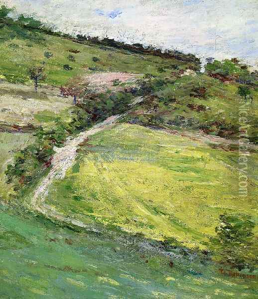 Hillside in Giverny, France Oil Painting - Theodore Robinson