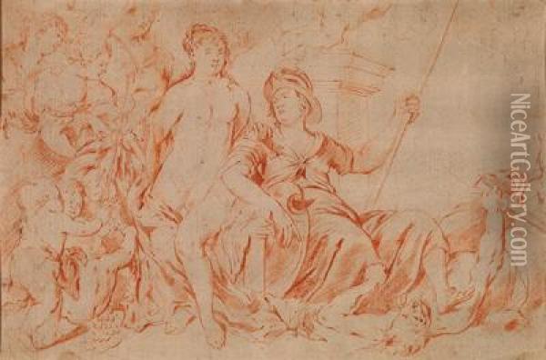 Nachfolger Mythologische Szene Mit Venus Oil Painting - Gerard de Lairesse
