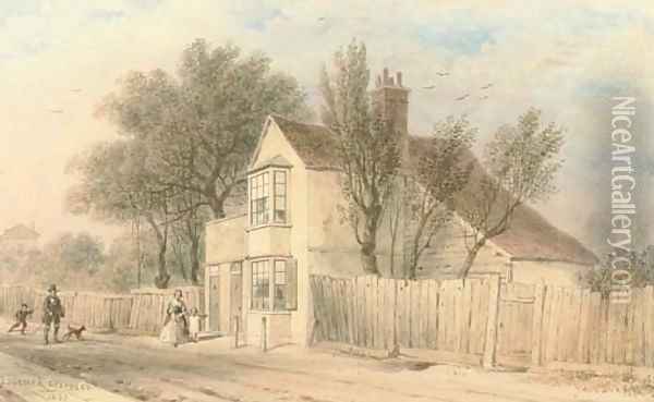 Roseland Cottage, Cromwell Lane, South Kensington Oil Painting - Thomas Hosmer Shepherd