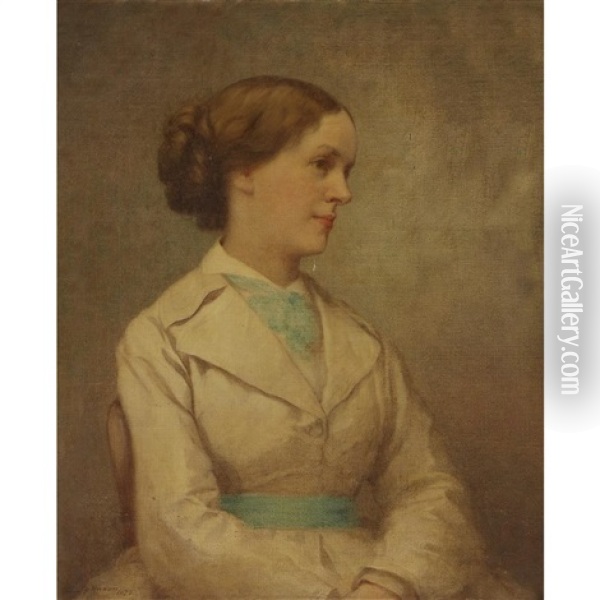 Portrait Of Mrs. W.h. Bridgman Oil Painting - Eastman Johnson