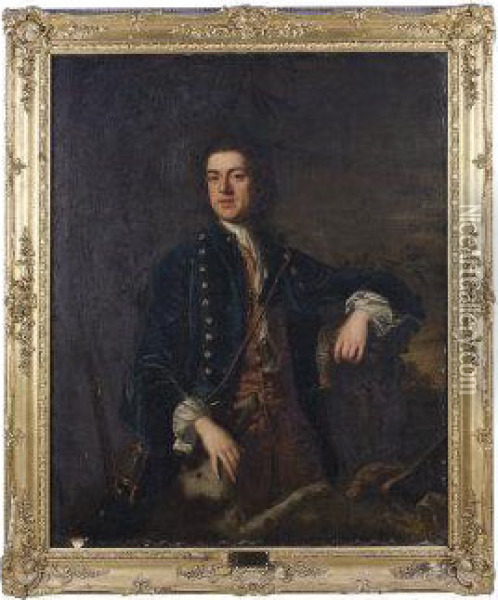 Portrait Most Likely To Be William Stewart Of Killymoon Married To Isabella King Oil Painting - Robert Hunter