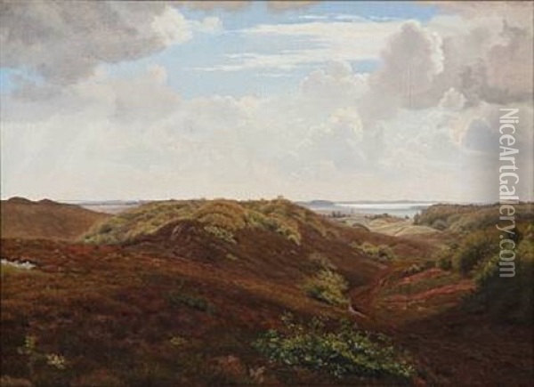 View Of Jyske Hede In Jutland, Denmark Oil Painting - Vilhelm Peter Karl Kyhn