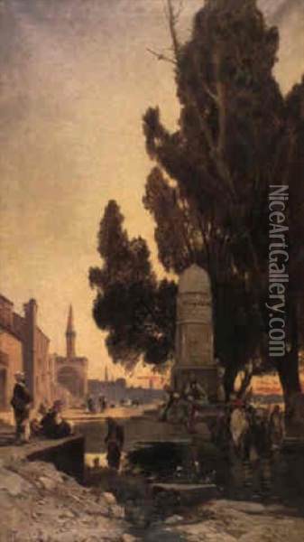 Vue Du Caire Oil Painting - Hermann David Salomon Corrodi