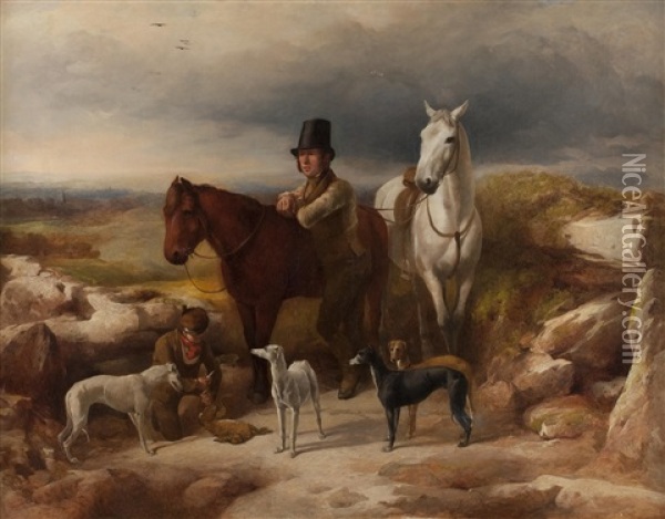 The Hunting Party Oil Painting - Richard Ansdell