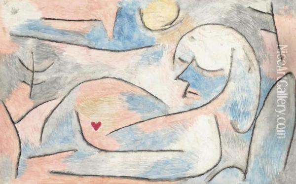 Winterschlaf Indistinctly Oil Painting - Paul Klee