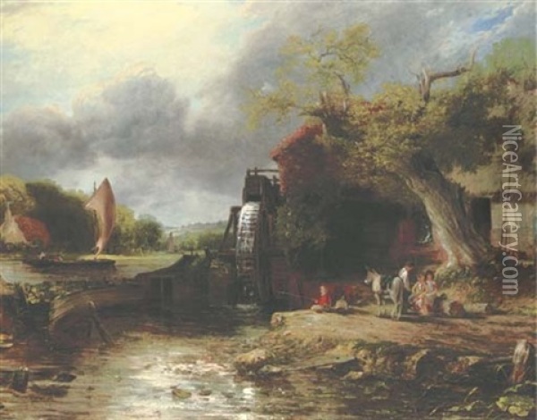 The Watermill Oil Painting - Frederick Richard Lee