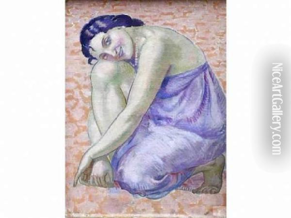 Portrait De La Danseuse Natacha Trouhanova (1885-1956) Oil Painting - Maurice Denis