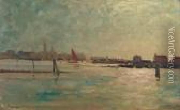 Laguna Veneta Oil Painting - Beppe Ciardi