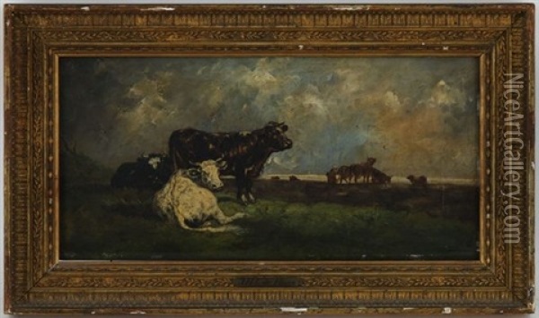 Vaches Dans Un Paysage Oil Painting - Johannes Hubertus Leonardus de Haas