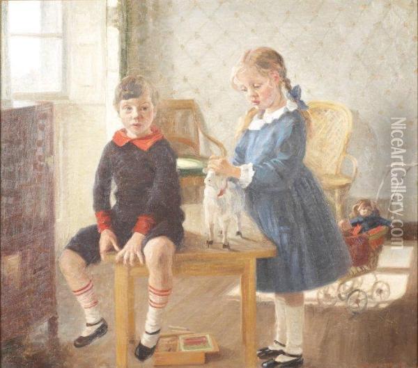 Jeu D'enfants Oil Painting - Carl Vilhelm Meyer