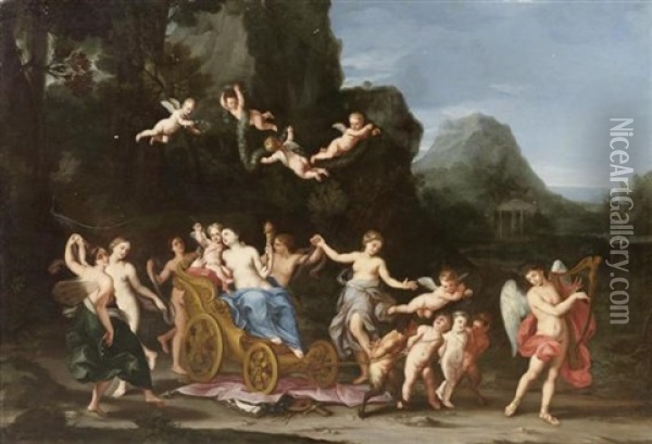 Der Triumph Von Venus Und Amor Oil Painting - Luigi Quaini