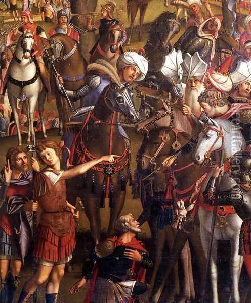 The Ten Thousand Martyrs on the Mount Ararat (detail) 2 Oil Painting - Vittore Carpaccio