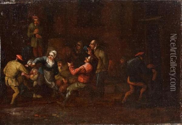 Bauerntanz Oil Painting - David The Younger Teniers