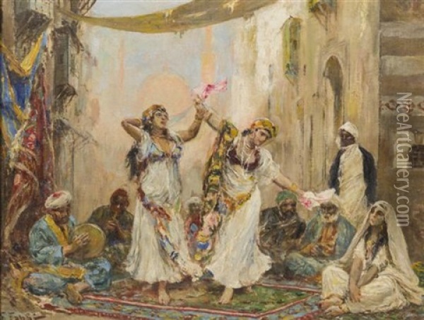 Oriental Dancers Oil Painting - Fabio Fabbi