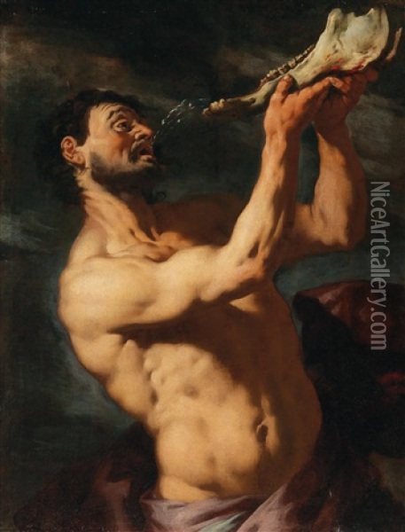 Samson Oil Painting - Antonio Zanchi