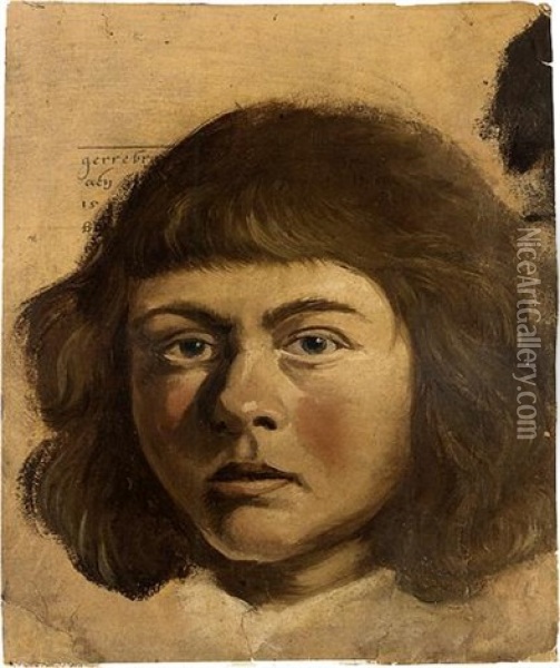 Head Of A Boy Oil Painting - Albert van der Eeckhout