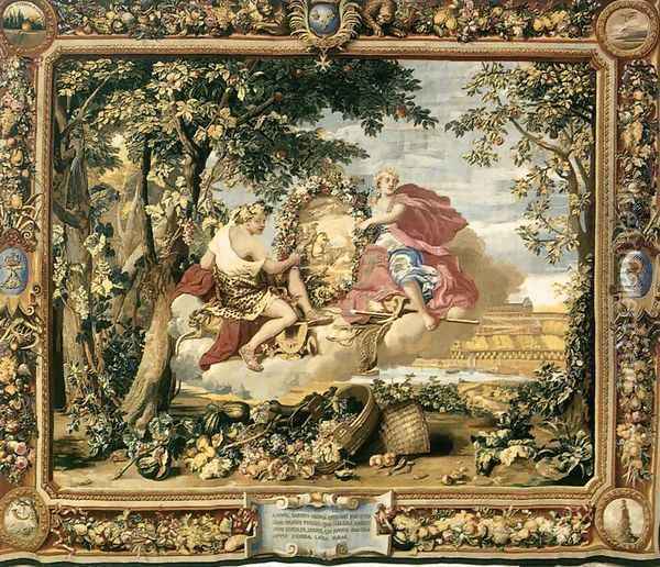 The Seasons- Autumn 1664 Oil Painting - Charles Le Brun