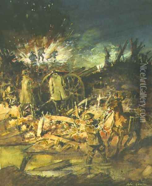 Battle Scene Oil Painting - John Cameron