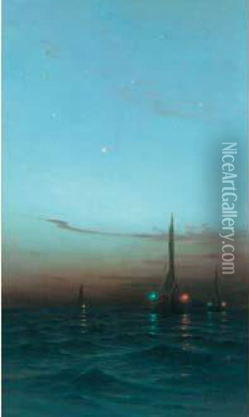  Nocturne En Mer  Oil Painting - Georges Ricard-Cordingley